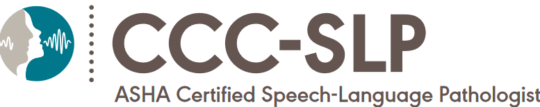 A logo for the certified speech pathologist.